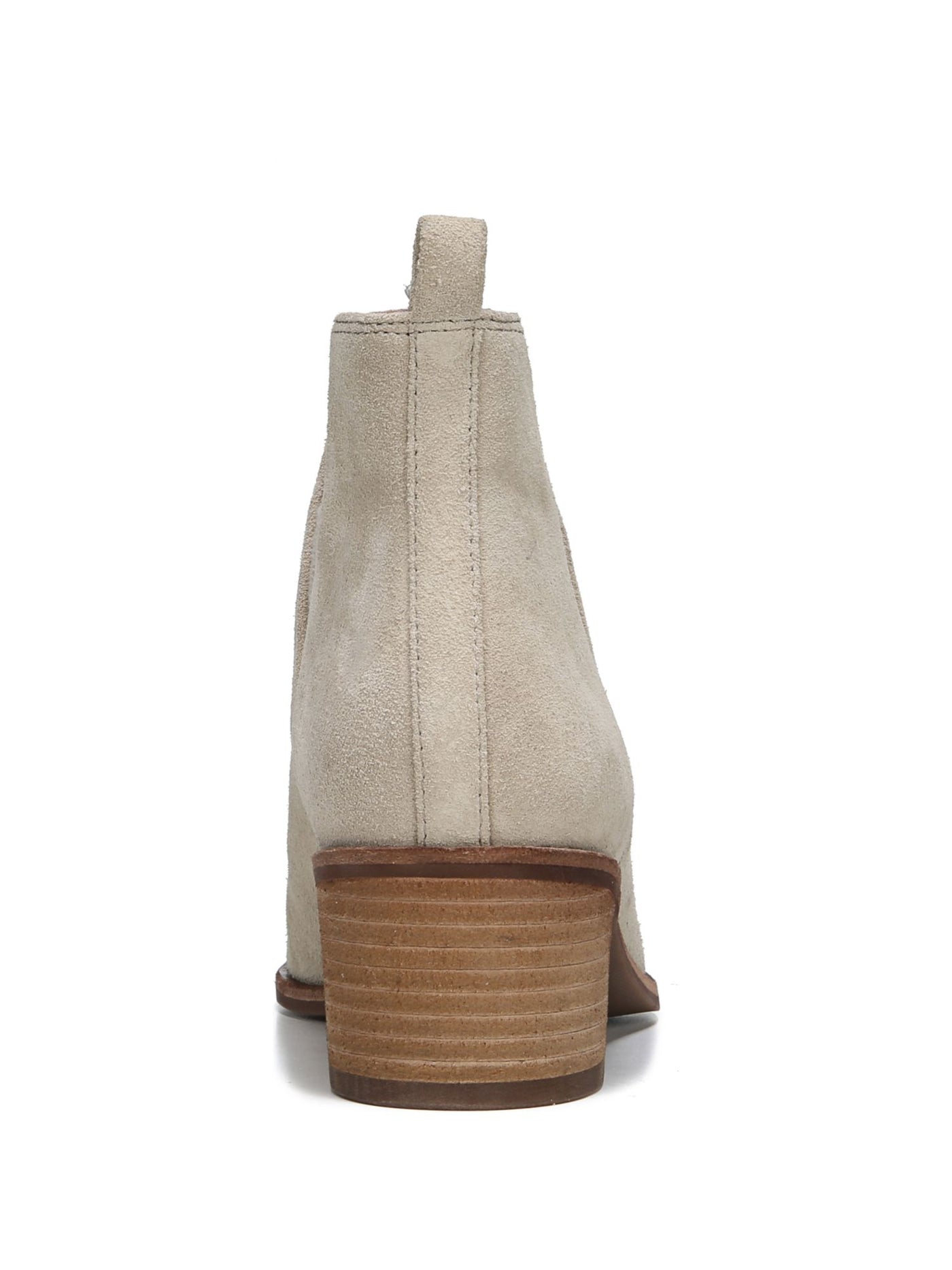 DR SCHOLLS Womens Beige Pull Tab Goring Amara Almond Toe Block Heel Slip On Leather Booties 9 M