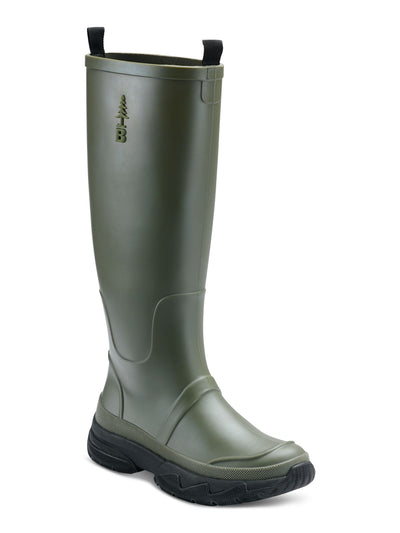 BASS OUTDOOR Womens Green Waterproof Cushioned Removable Insole Field Round Toe Rain Boots 7 M