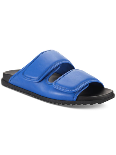 INC Mens Blue Treaded Open Toe Platform Slide Sandals Shoes 8.5 M