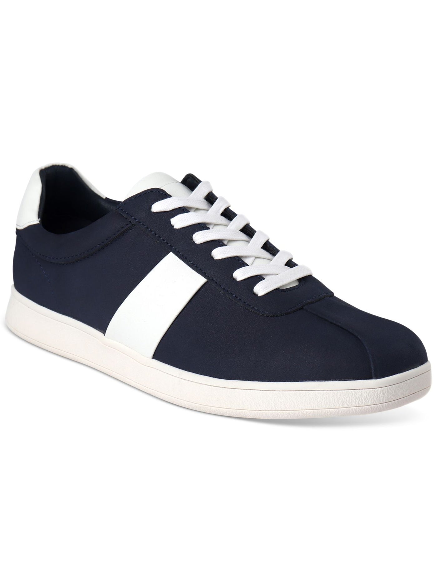 CLUBROOM Mens Navy Cushioned Edwin Round Toe Platform Lace-Up Sneakers Shoes 10.5 M