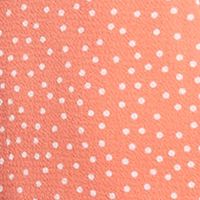 BAR III Womens Coral Zippered Lined O-ring Cutout Polka Dot Spaghetti Strap Sweetheart Neckline Short Fit + Flare Dress