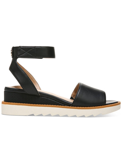 GIANI BERNINI Womens Black Cushioned Constancia Round Toe Wedge Sandals Shoes 5 M