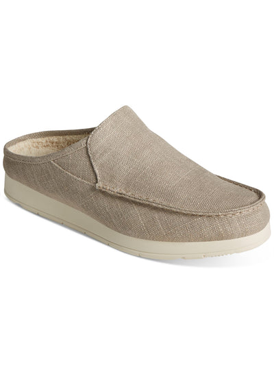 SPERRY Womens Beige Moc Toe Comfort Padded Moc-sider Round Toe Platform Slip On Mules 11 M