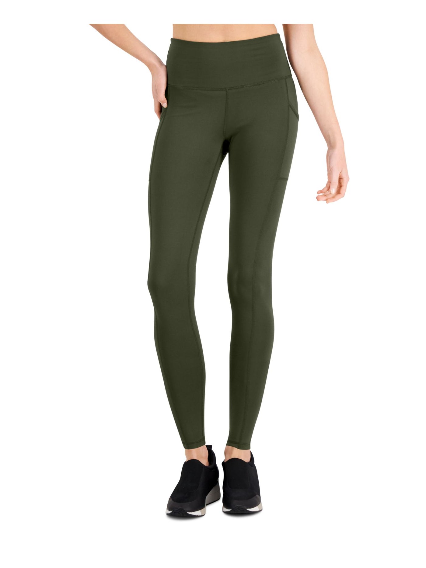 IDEOLOGY Womens Green Moisture Wicking Pocketed Active Wear High Waist Leggings S