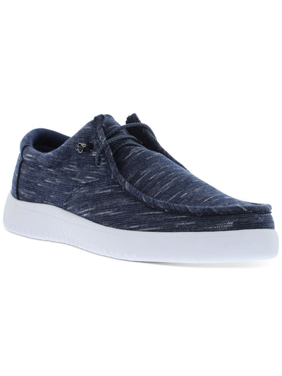 WEATHERPROOF VINTAGE Mens Navy Marled Cushioned Ollie Round Toe Platform Lace-Up Sneakers Shoes 8 M