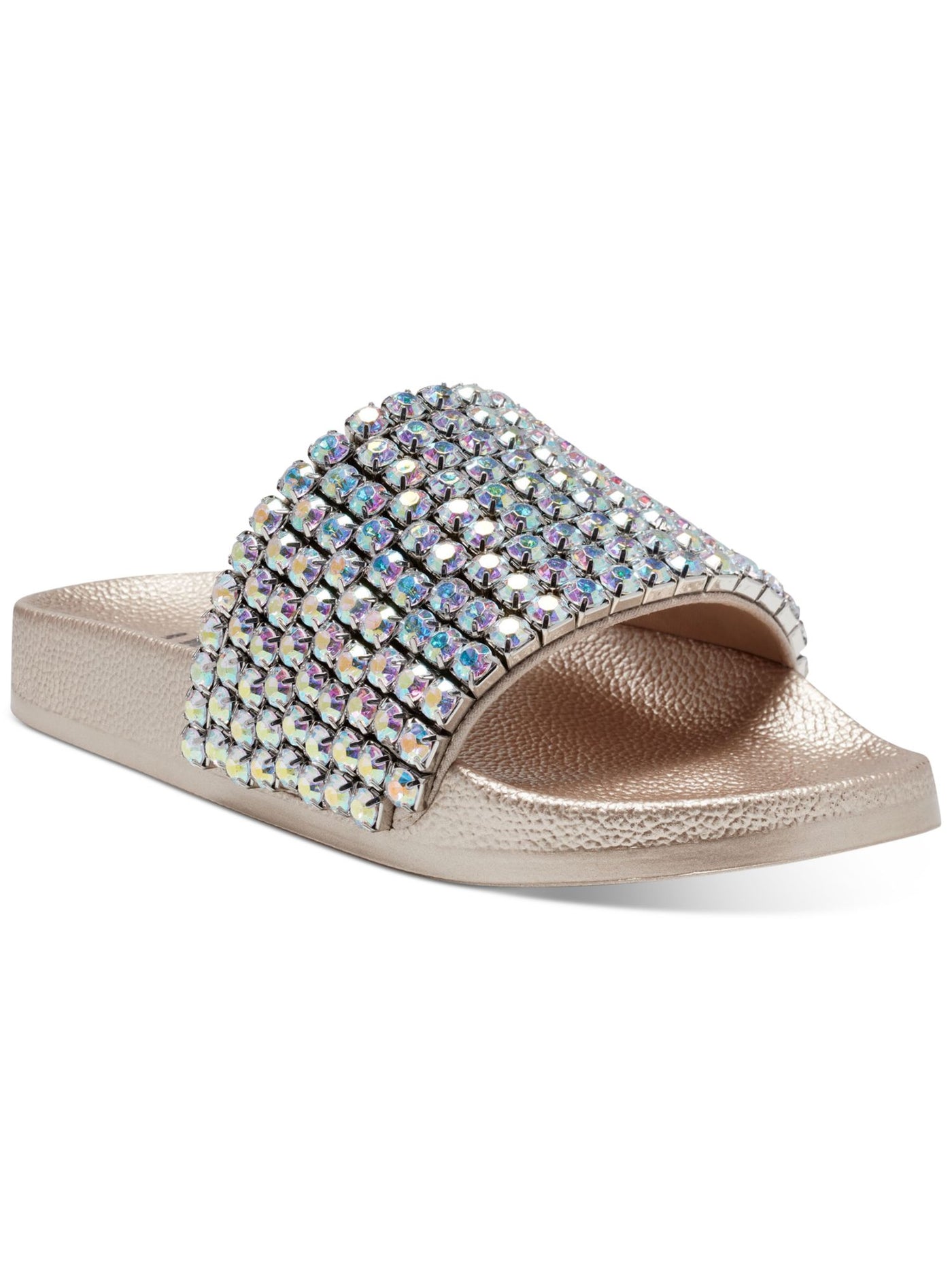 INC Womens Pink Embellished Comfort Peymin Round Toe Slip On Slide Sandals 6 M