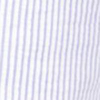 MICHAEL MICHAEL KORS Womens Blue Pocketed Textured Tie Waist Unlined Ruffled Striped Short Sleeve Off Shoulder Above The Knee Sheath Dress