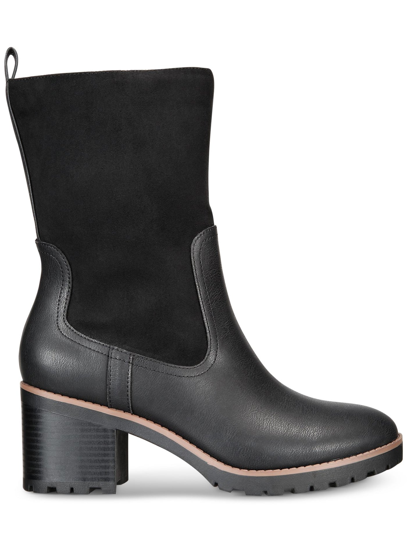 STYLE & COMPANY Womens Black Cushioned Skylarr Round Toe Block Heel Zip-Up Heeled Boots 7 M