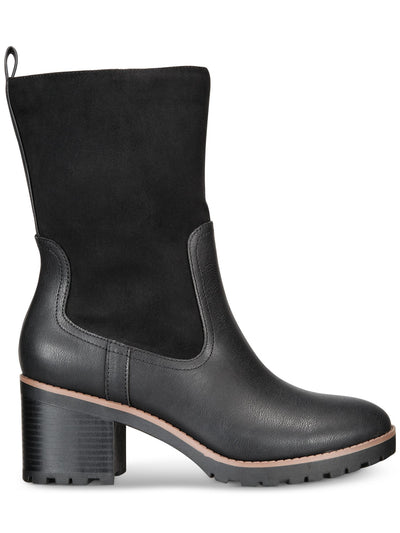 STYLE & COMPANY Womens Black Cushioned Skylarr Round Toe Block Heel Zip-Up Heeled Boots 7 M