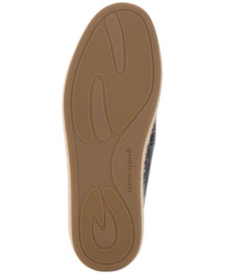 GENTLE SOULS KENNETH COLE Womens Black Cushioned Espadrille Heel Woven Tasseled Rory Round Toe Platform Slip On Leather Clogs Shoes