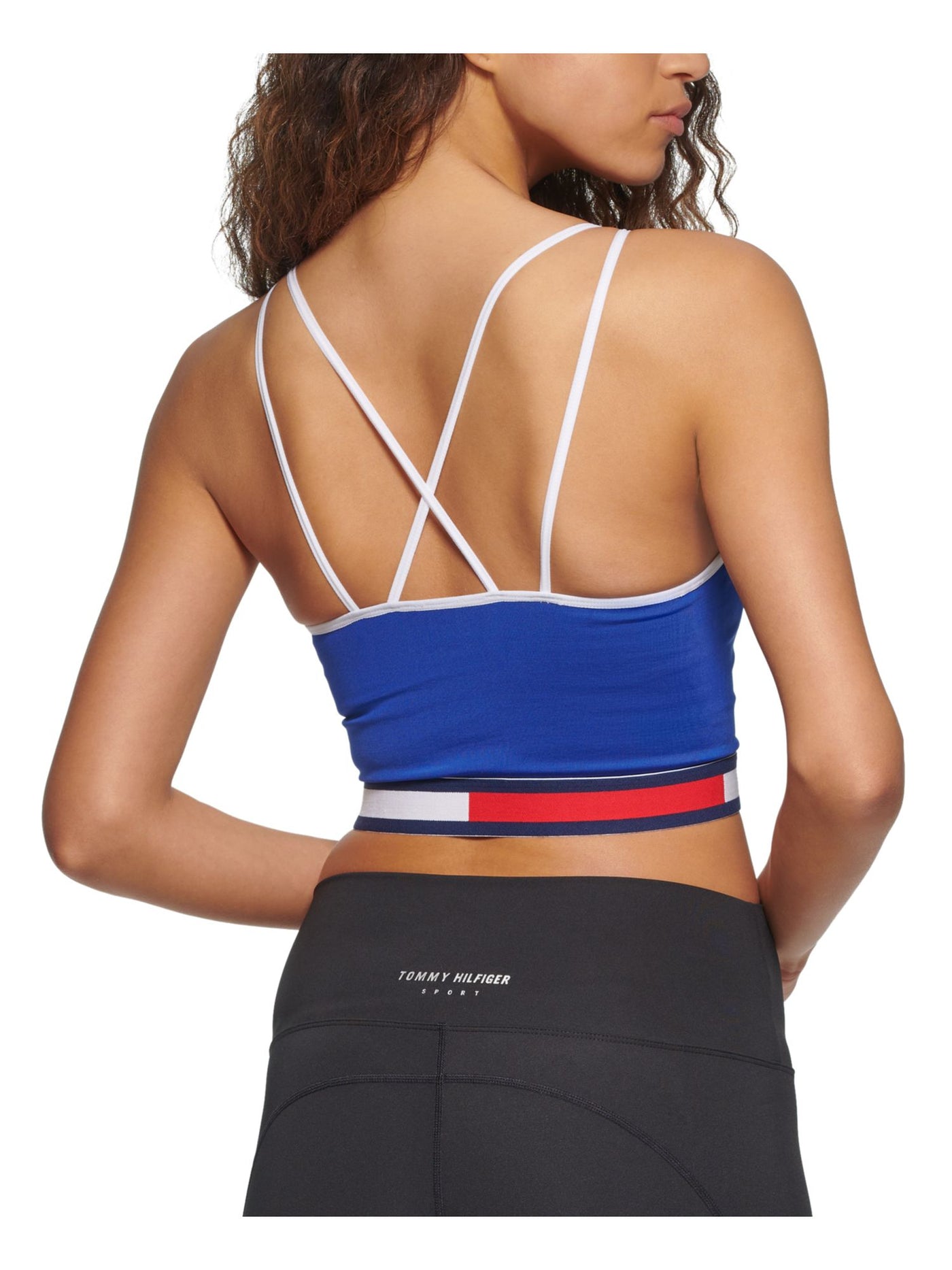 TOMMY HILFIGER SPORT Intimates Blue Low Impact Removable Pads Sports Bra M