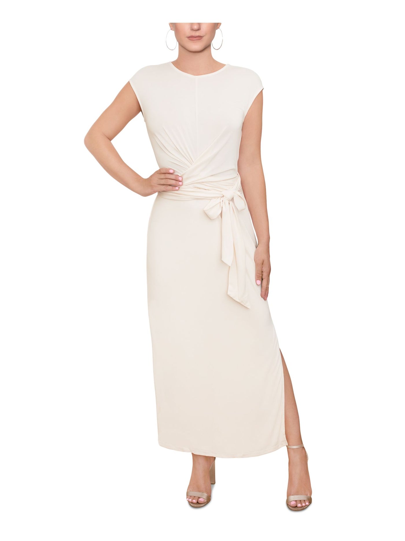 RACHEL RACHEL ROY Womens Slitted Sleeveless Crew Neck Full-Length Party Sheath Dress