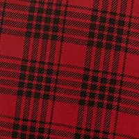 PLANET GOLD Womens Red Unlined Front Half-zip Closure Plaid Sleeveless V Neck Short Body Con Dress