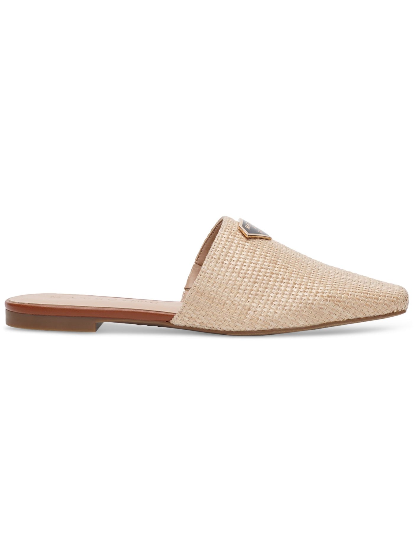 INC Womens Beige Woven Goring The Negril Square Toe Slip On Mules 6.5 M