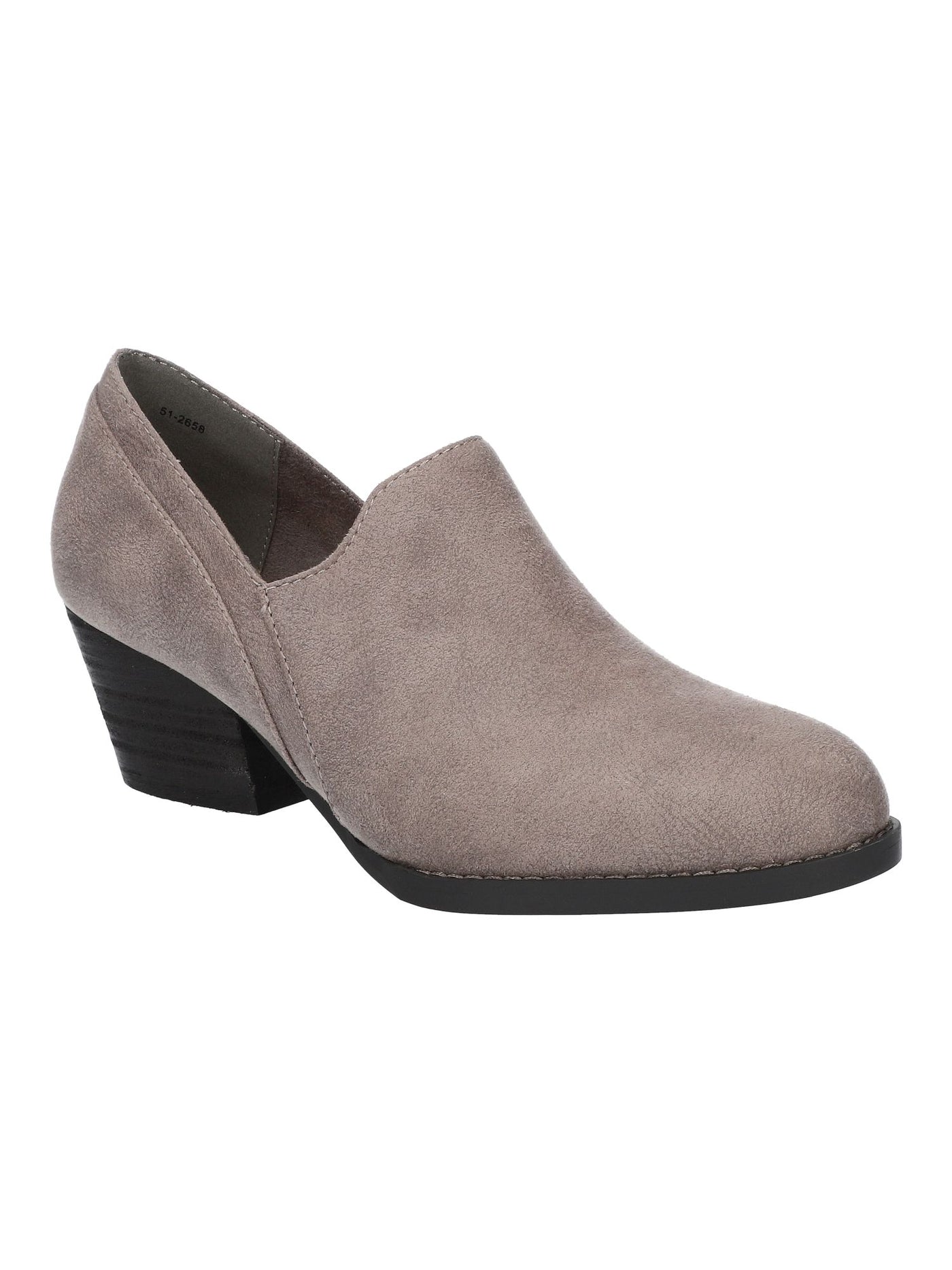 BELLA VITA Womens Gray Goring Padded Nakia Round Toe Stacked Heel Slip On Shootie 7.5 M