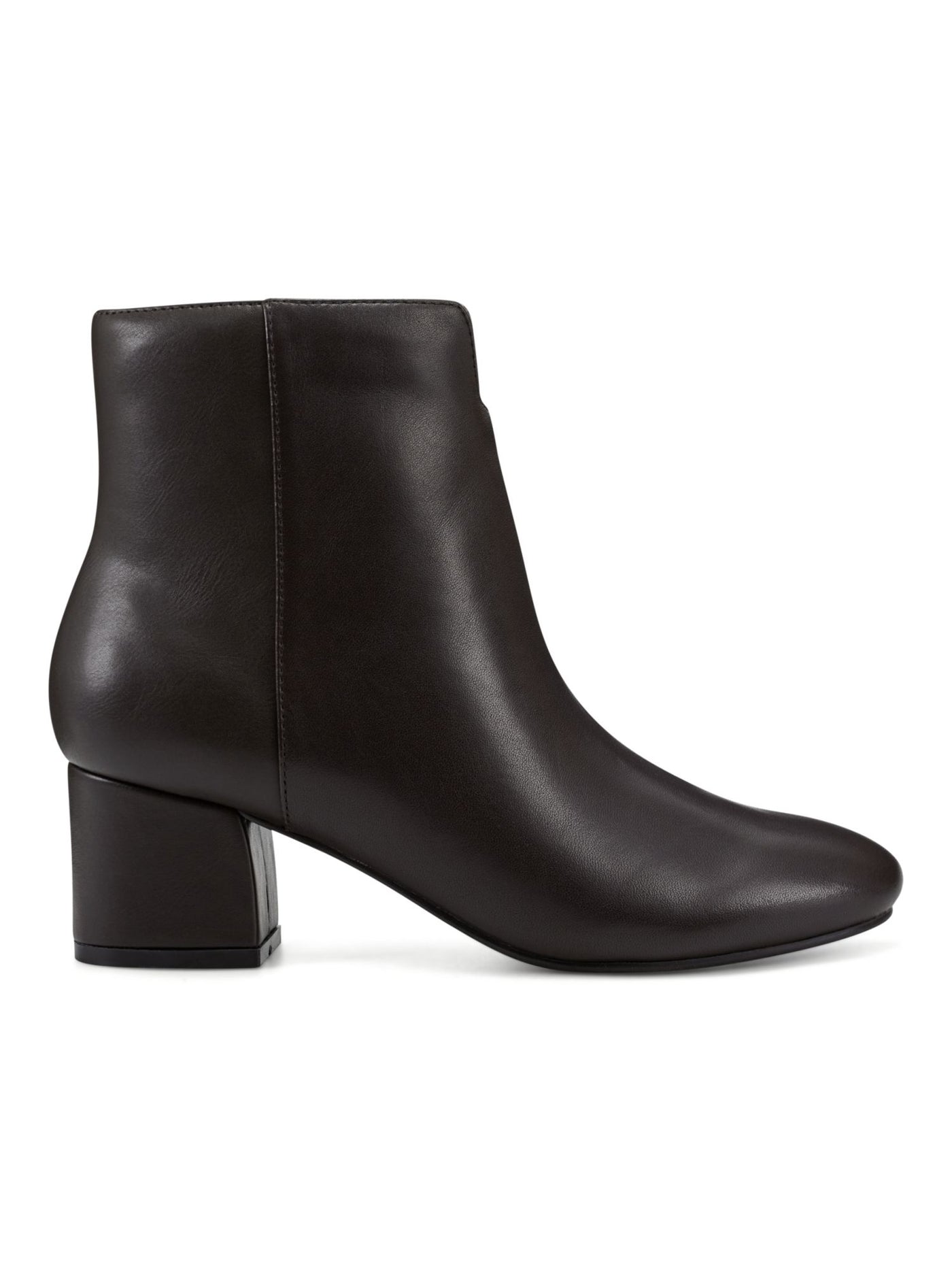 EASY SPIRIT Womens Black Cushioned Removable Insole Karen Almond Toe Block Heel Zip-Up Leather Booties 10 M