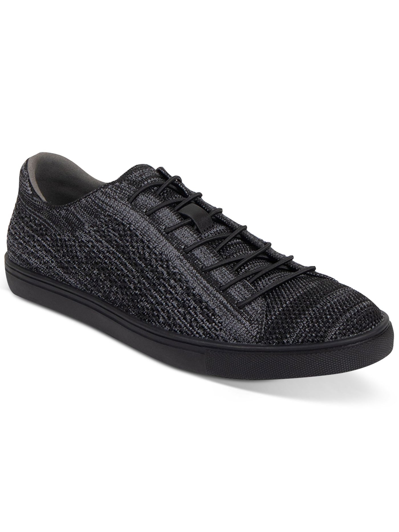 UNLISTED by KENNETH COLE Mens Black Textured-Knit Padded Stand Round Toe Lace-Up Sneakers Shoes 7.5 M