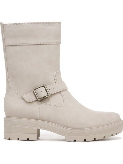 SOUL BY NATURALIZER Womens Beige Cushioned Newport Round Toe Block Heel Zip-Up Boots Shoes 7 M