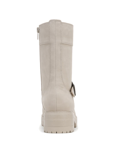 SOUL BY NATURALIZER Womens Beige Cushioned Newport Round Toe Block Heel Zip-Up Boots Shoes 7 M