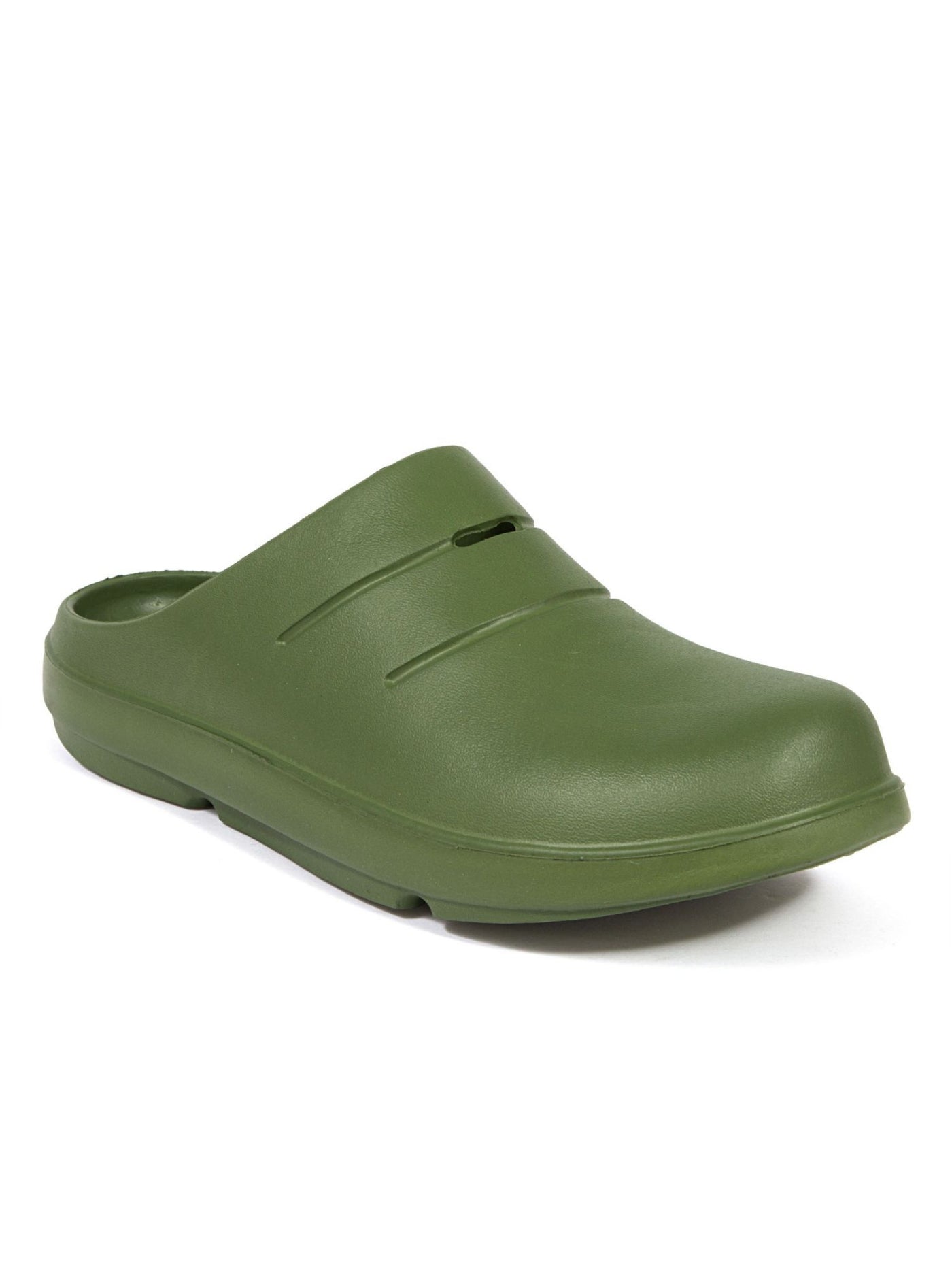 DEER STAGS Mens Green Cut Out Padded Winston Round Toe Slip On Slippers Shoes 13 M