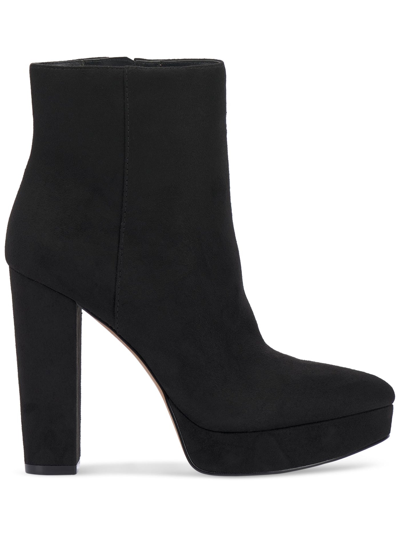 JESSICA SIMPSON Womens Black 1" Platform Selmie Almond Toe Block Heel Zip-Up Dress Booties 10 M