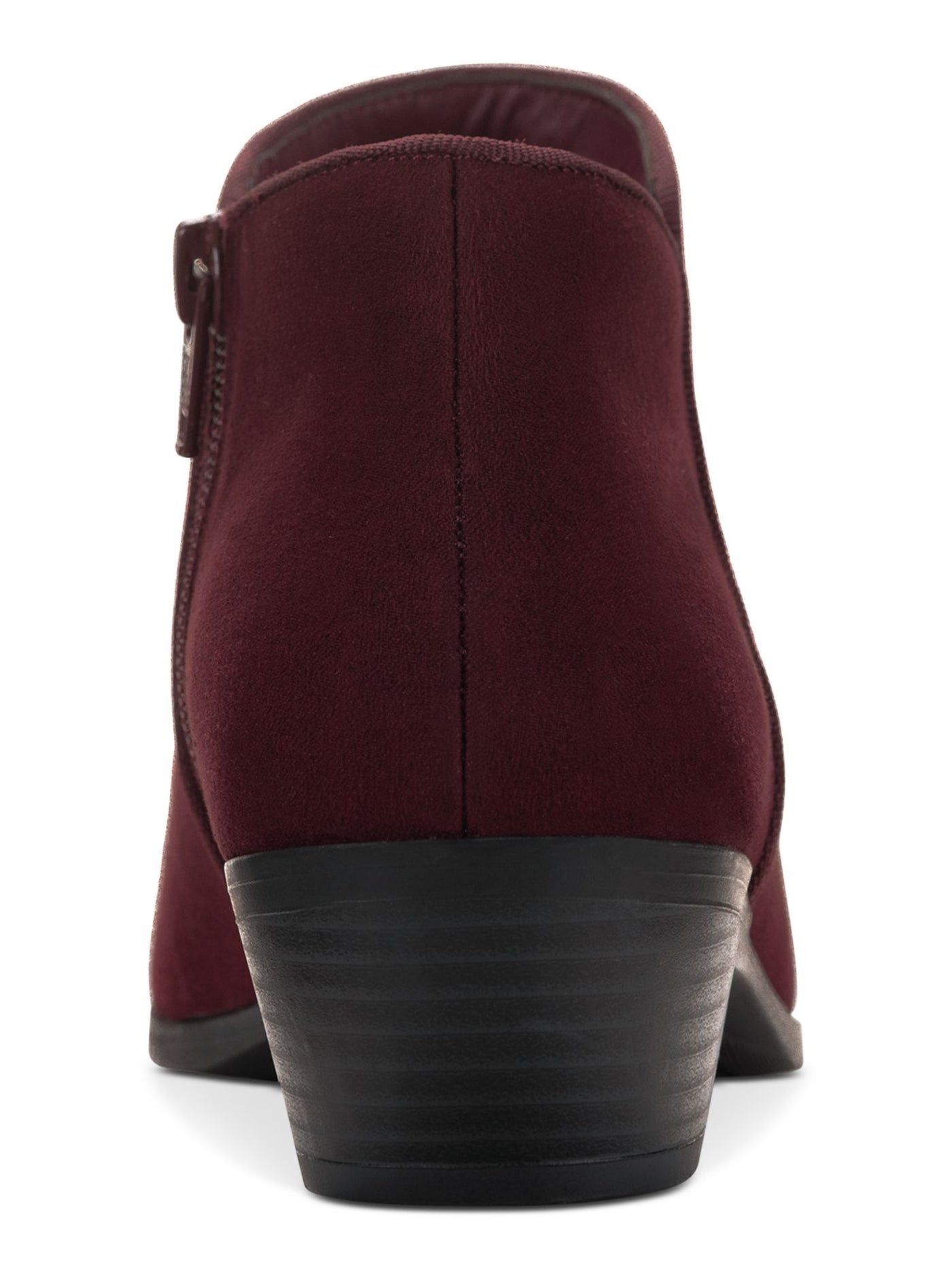 STYLE & COMPANY Womens Maroon Cushioned Wileyy Round Toe Block Heel Zip-Up Dress Booties 9.5 W