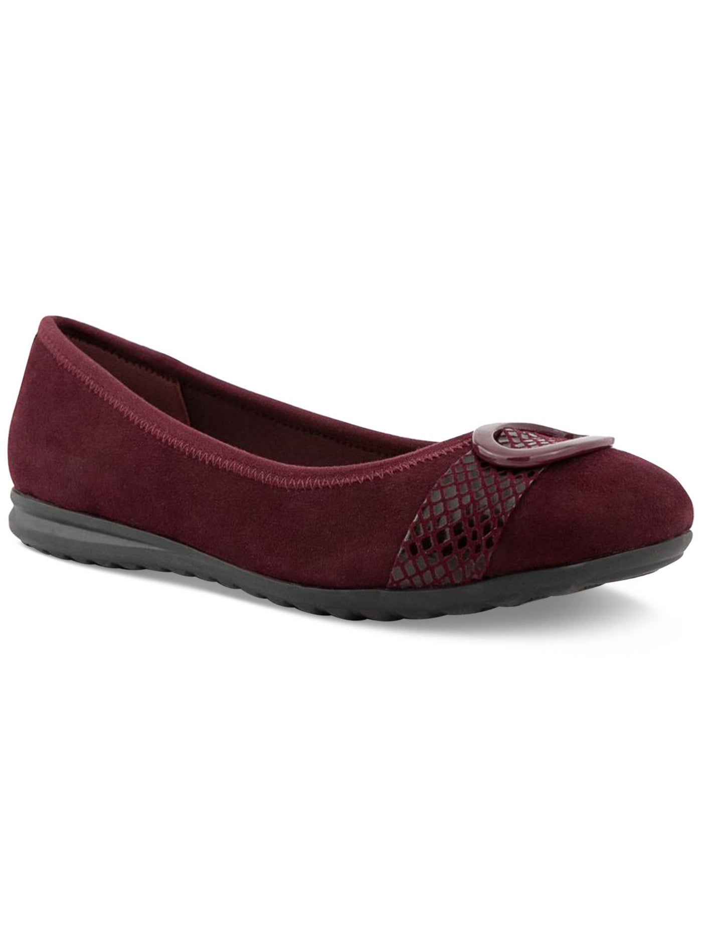 KAREN SCOTT Womens Maroon Cushioned Tashelle Round Toe Slip On Flats Shoes 7 M