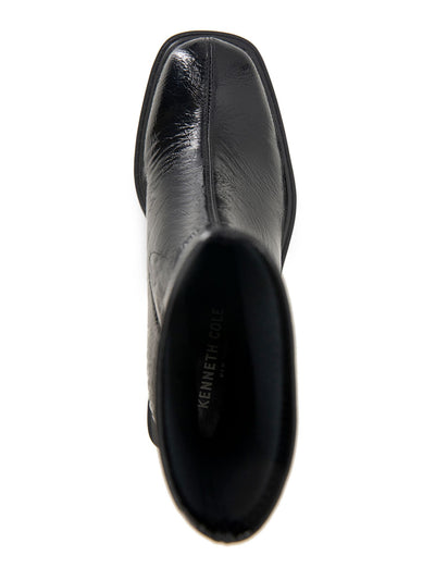 KENNETH COLE NEW YORK Womens Black 1" Platform Stretch Amber Square Toe Block Heel Dress Booties 10