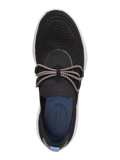 CLOUD STEPPERS BY CLARKS Womens Black Elastic Bands Breathable Cushioned Removable Insole Ezera Round Toe Wedge Slip On Sneakers Shoes 5.5 M