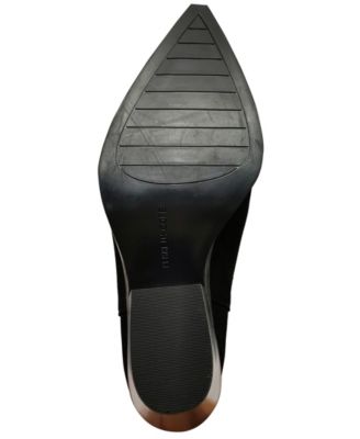 KENNETH COLE NEW YORK Womens Black Pull Tabs Cushioned Kara Pointed Toe Block Heel Leather Western Boot M