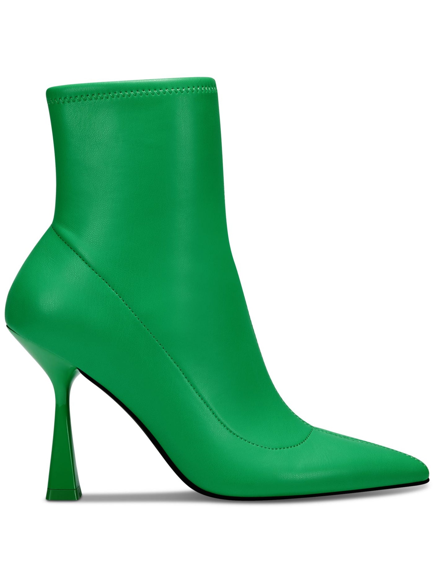 BAR III Womens Green Stretch Comfort Olevia Pointed Toe Flare Zip-Up Booties 6 M