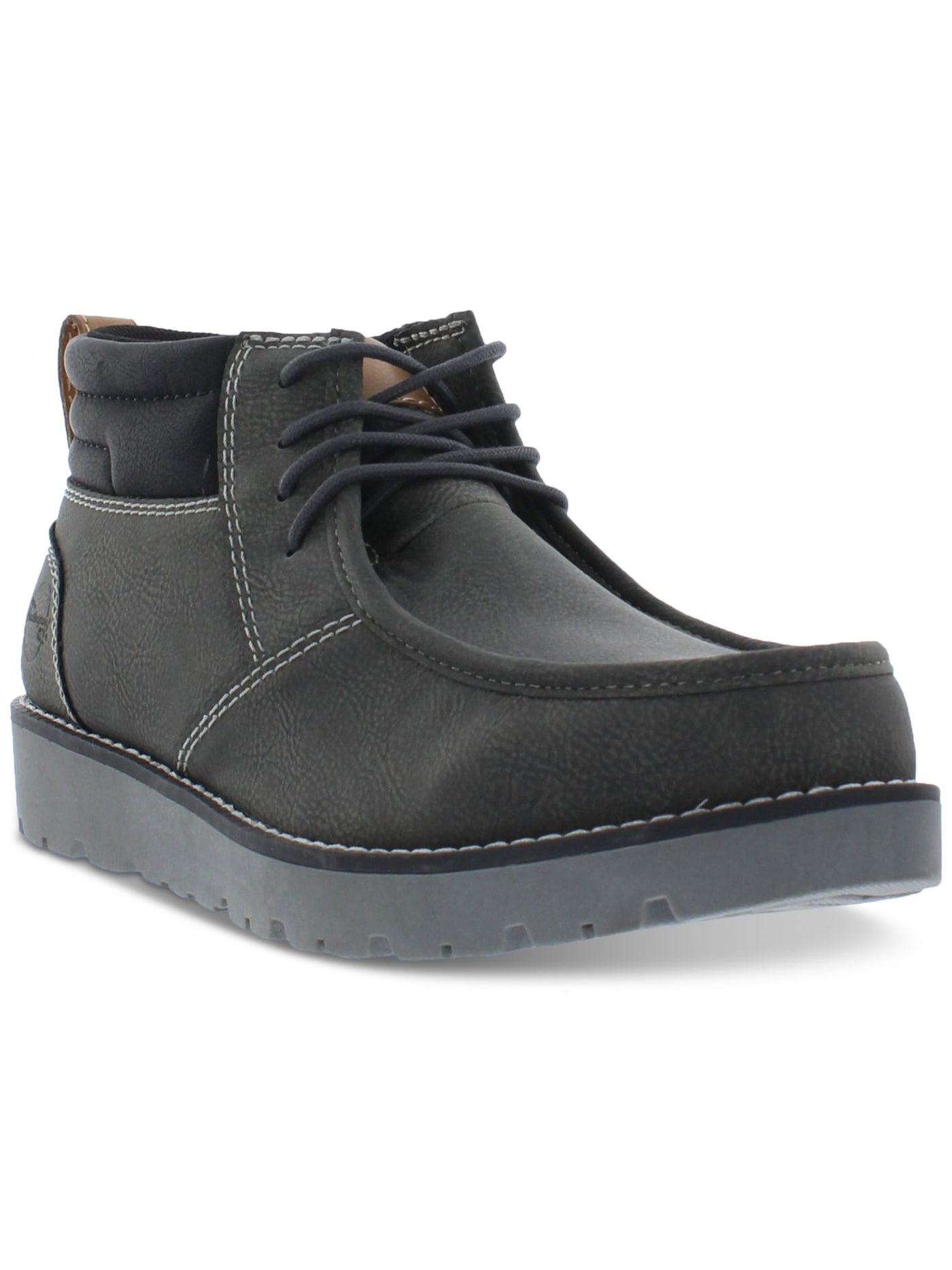 WEATHERPROOF VINTAGE Mens Gray Pull Tab Padded Chester Round Toe Platform Lace-Up Chukka Boots 11 M