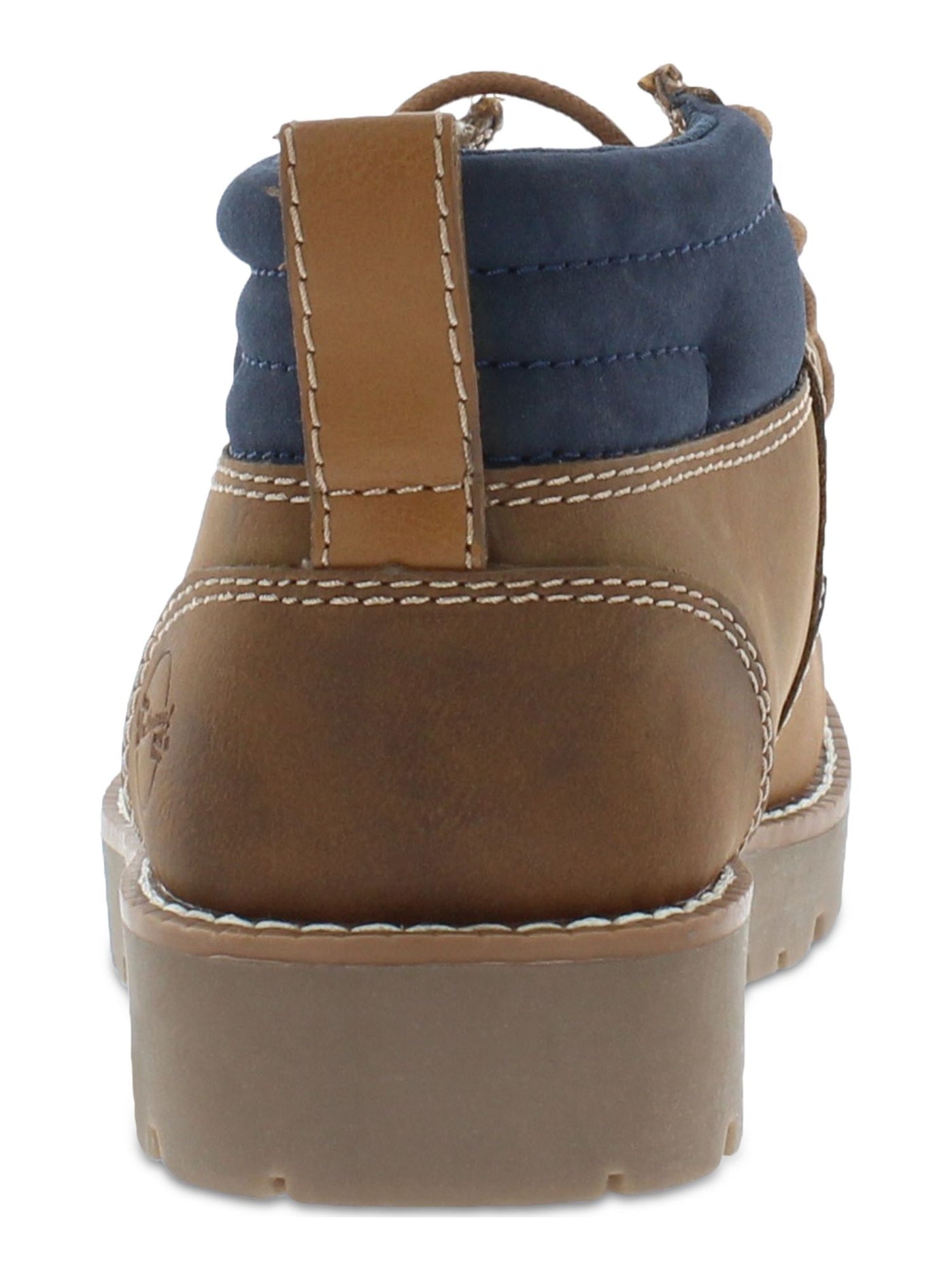 WEATHERPROOF VINTAGE Mens Tan Brown Pull Tab Padded Chester Round Toe Platform Lace-Up Chukka Boots 9 M