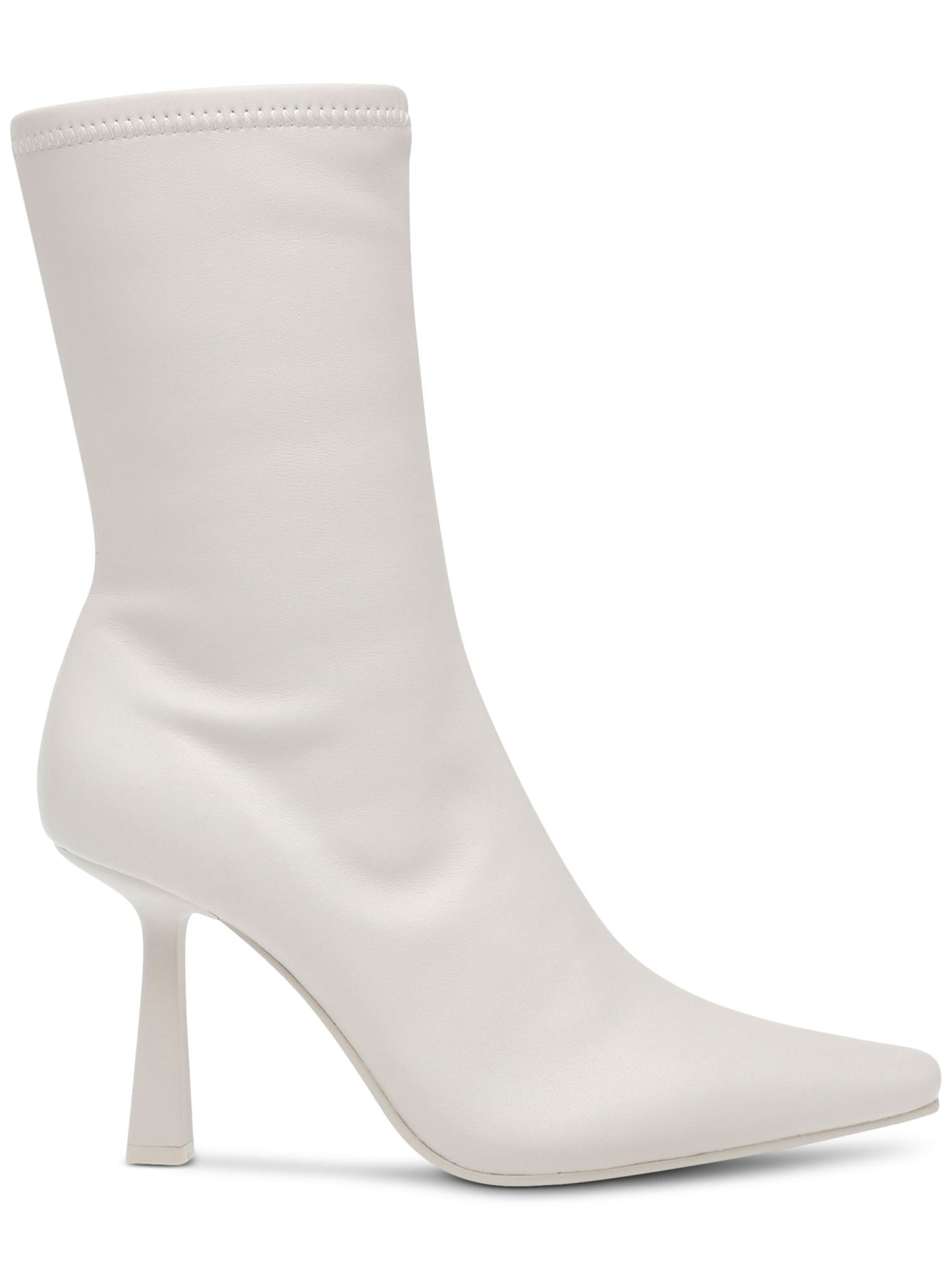 STEVE MADDEN Womens Ivory Stretch Vakay Pointed Toe Stiletto Zip-Up Booties 11 M