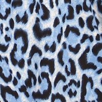 MICHAEL MICHAEL KORS Womens Blue Animal Print 3/4 Sleeve Scoop Neck T-Shirt