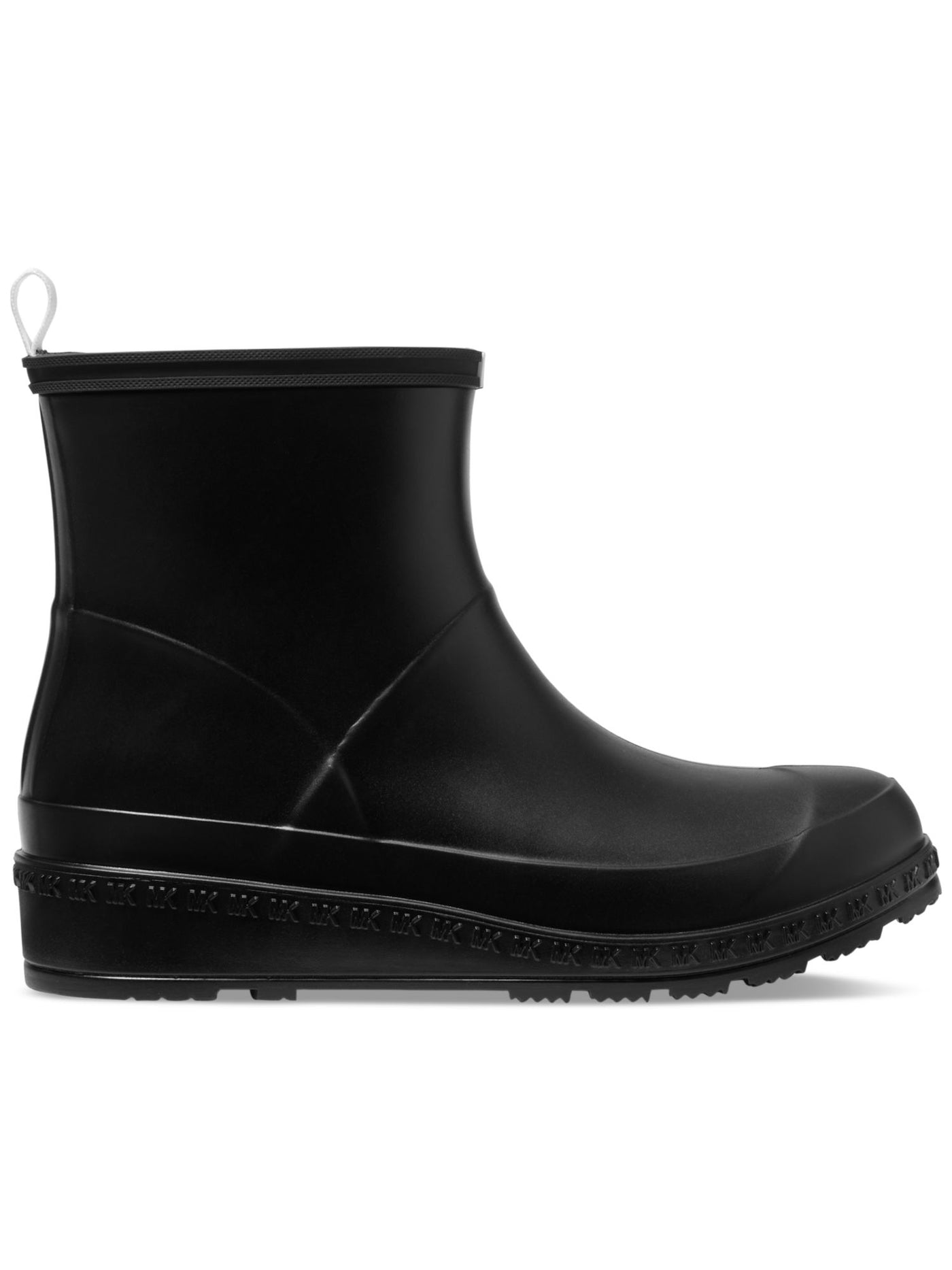 MICHAEL MICHAEL KORS Womens Black Back Pull-Tab Padded Waterproof Mac Round Toe Wedge Rain Boots 8