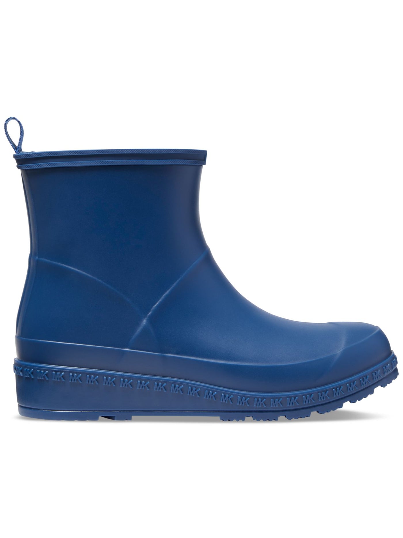 MICHAEL MICHAEL KORS Womens Blue Back Pull-Tab Padded Waterproof Mac Round Toe Wedge Rain Boots 10