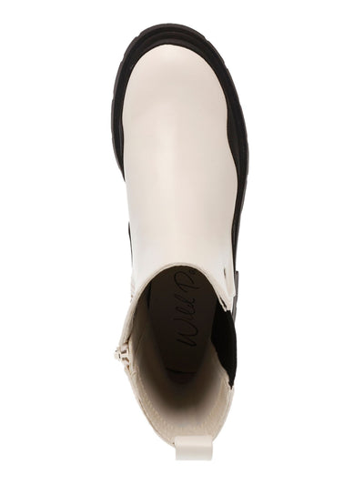 WILD PAIR Womens Ivory Lug Sole Grayce Round Toe Chelsea 10 M