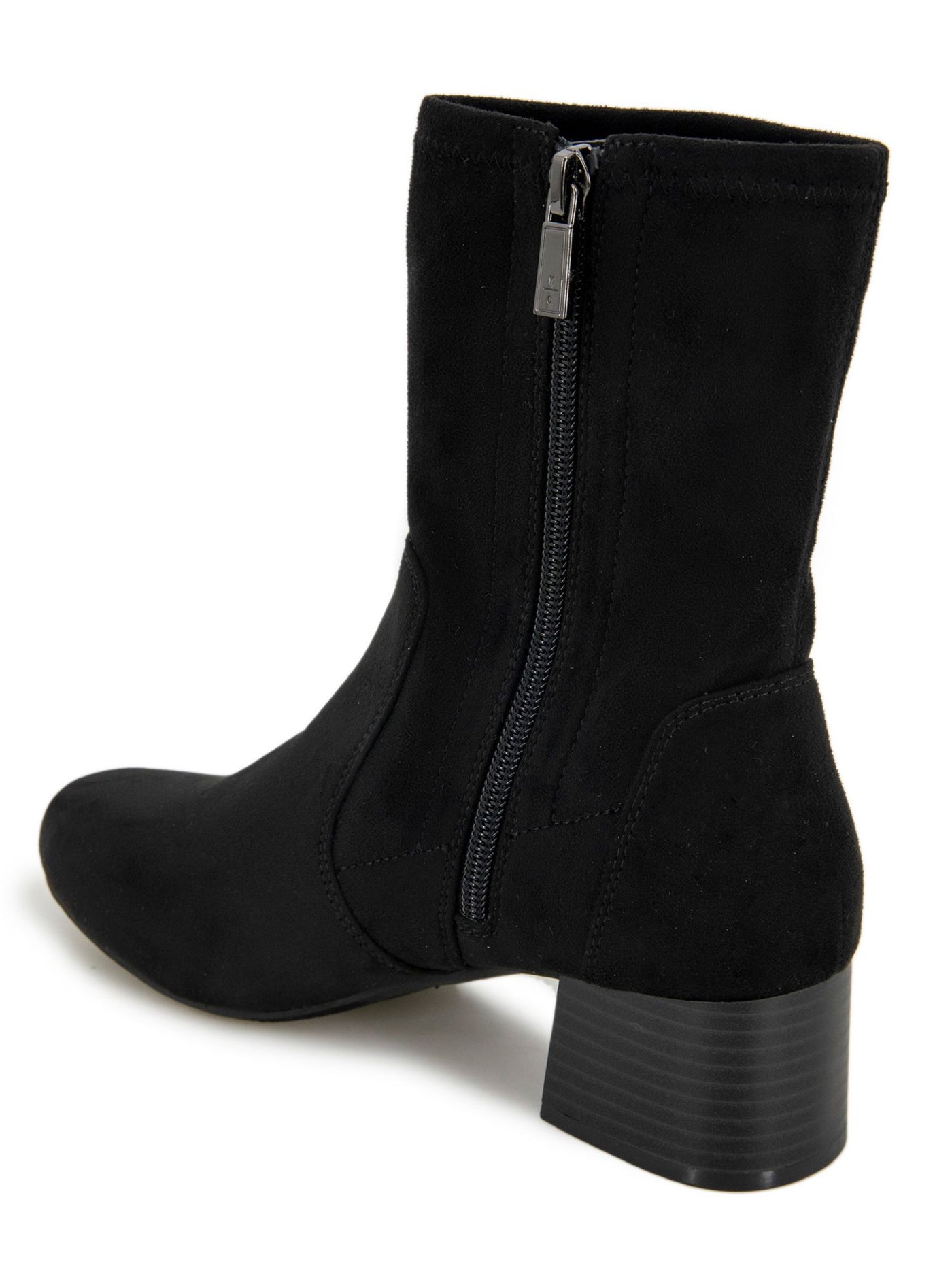 REACTION KENNETH COLE Womens Black Padded Road Round Toe Block Heel Zip-Up Dress Booties 9.5 M