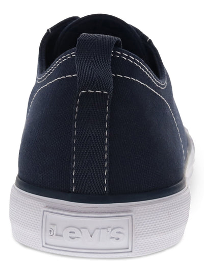 LEVI'S Mens Navy Removable Insole Cushioned Anikin Round Toe Lace-Up Sneakers Shoes 8