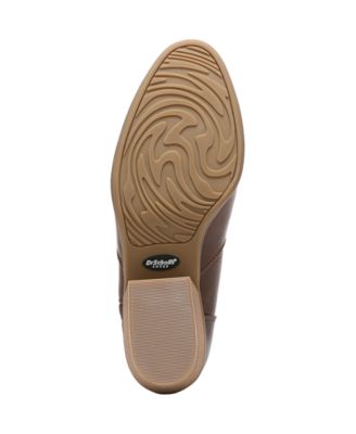 DR SCHOLLS Womens Brown Anti-Odor Insole Western Style Goring Cushioned Lawless Round Toe Stacked Heel Zip-Up Booties M