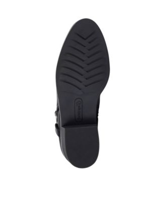 BARETRAPS Womens Black Buckle Accent Cushioned Marshall Almond Toe Block Heel Zip-Up Booties M