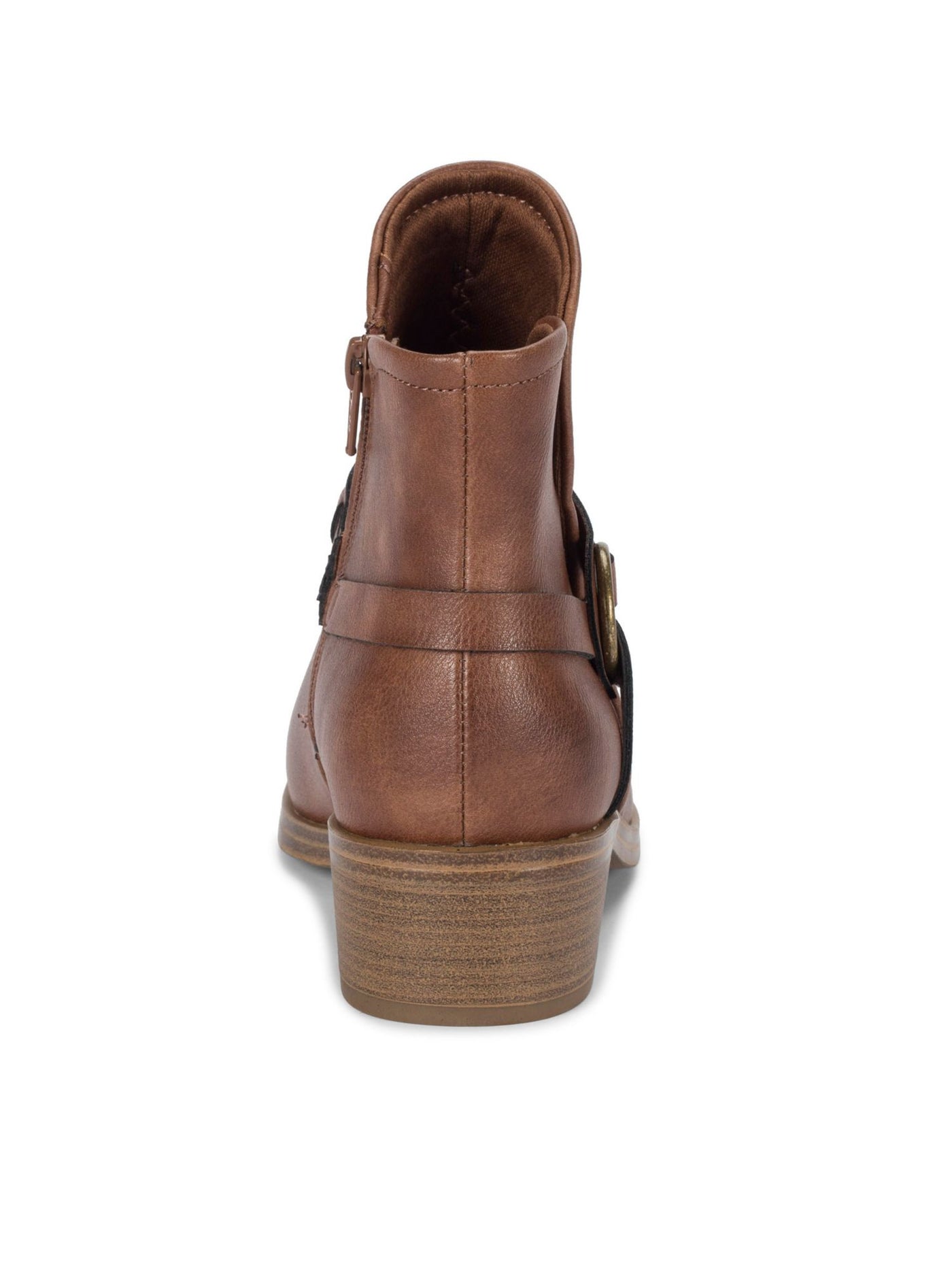 BARETRAPS Womens Brown Strappy O'ring Slip Resistant Padded Marshall Almond Toe Block Heel Zip-Up Booties 10 M