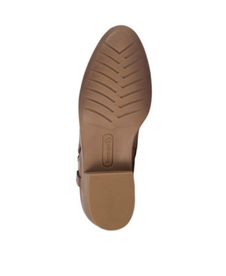 BARETRAPS Womens Brown Strappy O'ring Slip Resistant Padded Marshall Almond Toe Block Heel Zip-Up Booties M