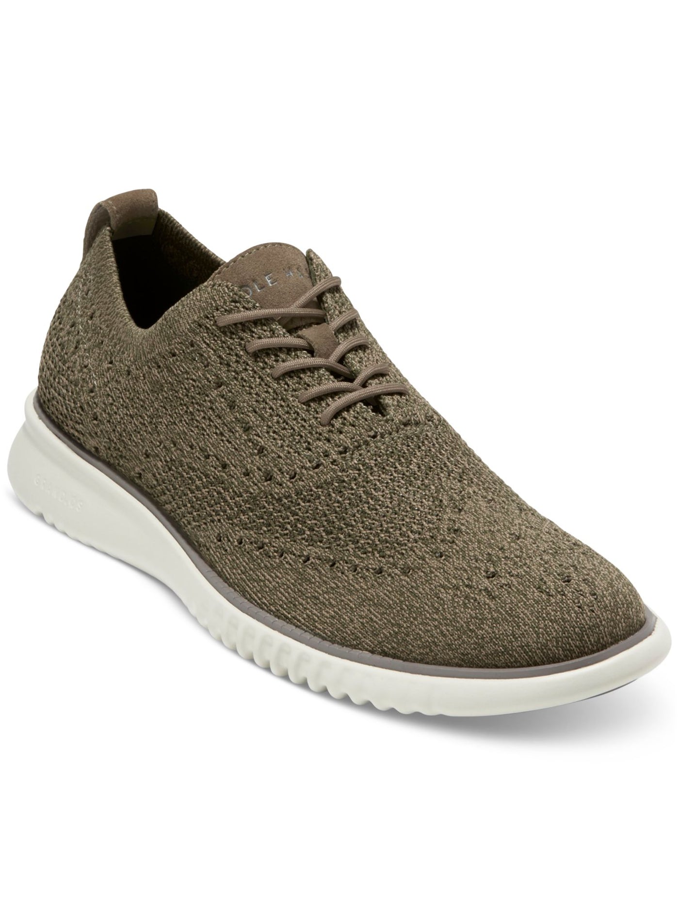 COLE HAAN Mens Green Perforated Cushioned Stitchlite Round Toe Lace-Up Oxford Shoes 9 M