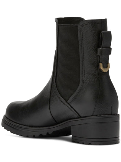 COLE HAAN Womens Black Arch Support Cushioned Camea Round Toe Block Heel Leather Chelsea Boot 11 B