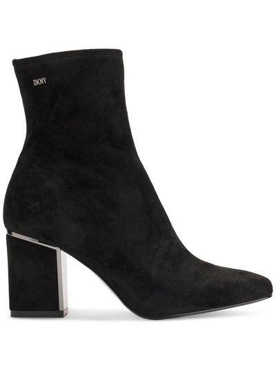 DKNY Womens Black Comfort Stretch Cavale Square Toe Block Heel Zip-Up Booties 9.5 M