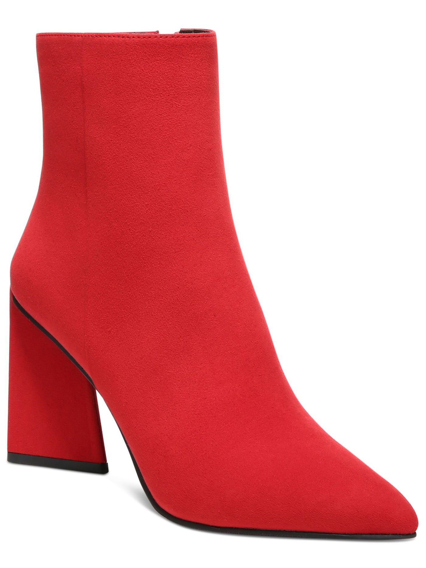 BAR III Womens Red Comfort Asya Pointed Toe Sculpted Heel Zip-Up Dress Boots 5 M