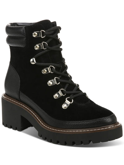 GIANI BERNINI Womens Black Cushioned Arch Support Maddyson Round Toe Block Heel Lace-Up Boots Shoes 10 M