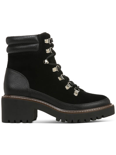 GIANI BERNINI Womens Black Cushioned Arch Support Maddyson Round Toe Block Heel Lace-Up Boots Shoes 10 M